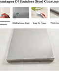 Foldable Stainless Steel Wall Mount Storage Shelf And Fold Down Table advantages: heat resistance, easy cleaning, stability.