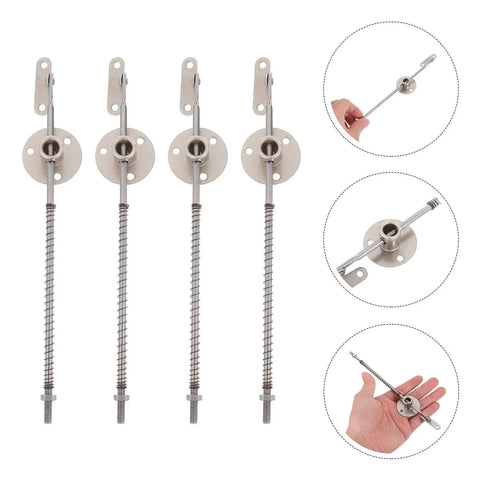 4 Pack Heavy Duty Cabinet Door Support Rods With Soft Close Lift Assist For Wardrobes And Cupboards Durable Iron In Silver Finish
