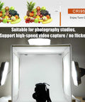 Photography studio setup with Quad Row 24V DC LED Strip Light Daylight White 90 CRI Flexible Tape for bright videography lighting