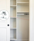 Smooth As Butter Stainless Steel Cabinet Latch Set With Double Roller Catch And Spear Strike Plate Including Mounting Screws for closet doors.