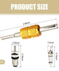 Sixteen Piece Air Conditioning Valve Core Kit With Disassembly Tool R12 And R134a Cores Valve Caps Buick Cores High Pressure Service Valve Automotive AC System Repair Set with product size details