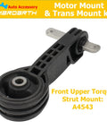 Focus keyword - Front view of A4543 torque strut mount from set of 4 engine mounts and transmission mounts for 2006 2011 Honda Civic 1.8L automatic, OE direct replacement, high quality vibration dampening for smoother ride