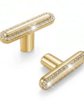 Gold Crystal Drawer Knobs 4 Pack Rhinestone Cabinet Pulls For Dressers Vanities And Cabinets Jewelry Like Sparkle Decorative Hardware