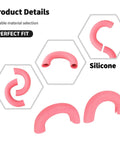 Pink Front Bumper Tow Hook Covers For F-150 2009 To 2025 Exterior Accessories Set Of 2 in silicone material detail view