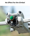 DJI Mini 4 Pro drone with Adjustable ND Filter Set For DJI Mini 4 Pro One To Five Stops ND2 To 32 VND, no gimbal effect