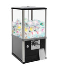 Kickass Heavy Duty Coin Vending Machine For Big Capsules, clear design showcasing capsules inside, sturdy metal body, arcade use.