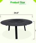 Heat Deflector For Fire Pit Fits Solo Stove Bonfire And Other 19.5 Inch Pits Stainless Steel Shield With Lifting Handle Smokeless
