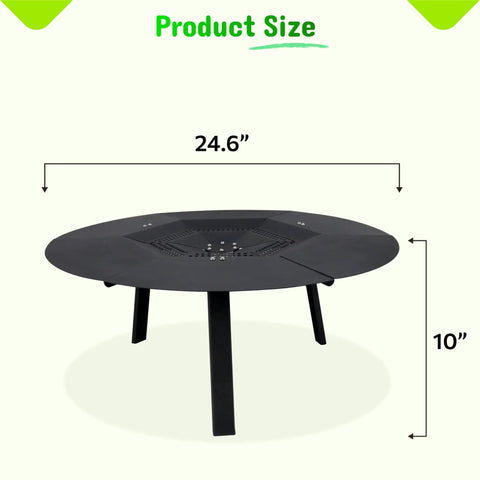 Heat Deflector For Fire Pit Fits Solo Stove Bonfire And Other 19.5 Inch Pits Stainless Steel Shield With Lifting Handle Smokeless
