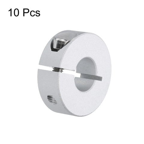 Top Shelf 10 Pcs Single Split Clamp On Shaft Collar 12 mm Bore aluminum alloy locking hub, close-up view of single collar.