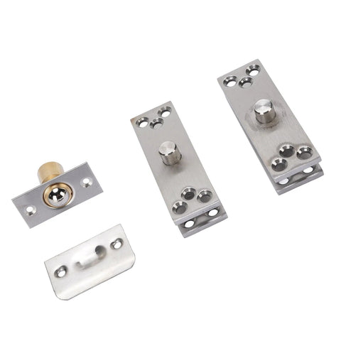 Heavy Duty Pivot Hinge For Wood Doors Up To 220 Lbs Jeffergarden Stainless Steel Hidden Door Hinge with 360 Degree Rotation parts shown