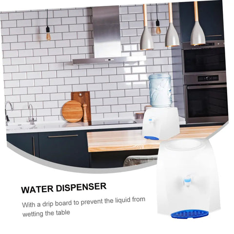 Compact Desktop Cold Water Dispenser With Easy Press Button Operation on a kitchen counter, space-saving design