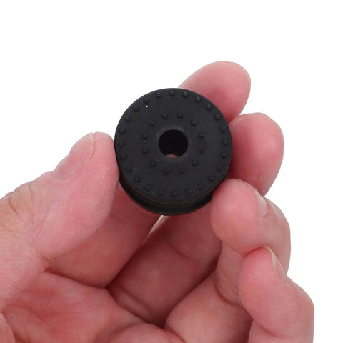 4 Pack Anti Vibration Stabilizer Feet For 3D Printers With Rubber Grommets And Screws Noise Reduction Stable Foot Pads For Desktop 3D Printing Equipment Boost Print Stability And Print Accuracy, black rubber foot close-up