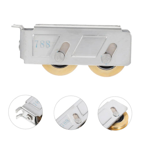22mm Heavy Duty Sliding Door Roller Wheel with Double Copper Wheels and Stainless Steel Shell for Patio and Closet Doors