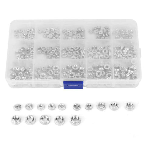 Pro Grade Self Clinching Nuts Kit With M2 M3 M4 M5 Stainless Steel Press Fit Fasteners And Broaching Tool in storage case