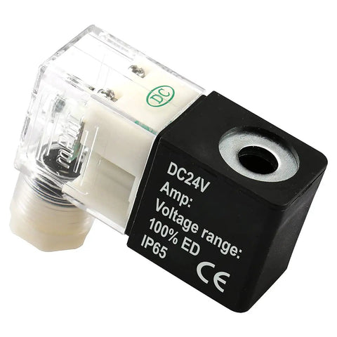 24V DC Coil Kit For Pneumatic Solenoid Valves 4V210-08 And 4V230C-08 Pack Of 2 With Pure Copper Windings For Reliable Valve Operation And Fast Responsive Control, IP65 coil