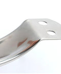 Close-up view of Built To Last Everyday Workhorse Heavy Duty Round Tube Stainless Steel Cabinet Pull Handle with mounting holes