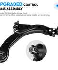Front Lower Control Arm With Ball Joint Kit For 2003-2010 Saturn Ion FE1 Suspension, 2005-2010 Chevy Cobalt, 2006-2011 Chevy HHR, 2007-2010 Pontiac G5, 2005-2006 Pontiac Pursuit black steel arm with ball joint