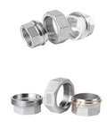 Heavy Duty 304 Stainless Steel Union Joint Coupling Male To Male BSP Pipe Fitting smooth water flow fittings in various sizes.