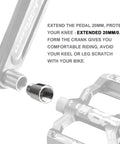 Heavy Duty Chrome Molybdenum Steel Bicycle Pedal Extenders 1 Pair Fits Nine Sixteenth Inch Threaded Pedals For SPD MT MTB BMX