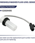Mitsubishi Windshield Washer Fluid Level Sensor For Outlander 2014-2020, Outlander Sport 2016-2025, Outlander PHEV 2018-2022, Eclipse Cross 2018-2025 Replacement 8260A406 Plug And Play Easy Install, white sensor with connector