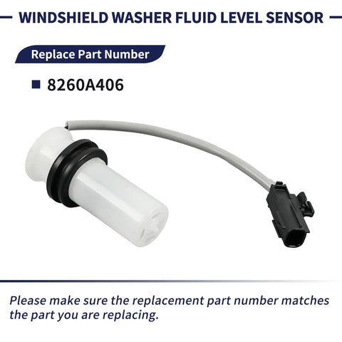 Mitsubishi Windshield Washer Fluid Level Sensor For Outlander 2014-2020, Outlander Sport 2016-2025, Outlander PHEV 2018-2022, Eclipse Cross 2018-2025 Replacement 8260A406 Plug And Play Easy Install, white sensor with connector