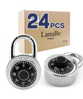 Two Inch Dial Combination Locker Locks Pack Of 24 With Fixed Three Digit Codes Black Turnplate Ideal For School Gym Sports Lockers