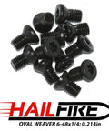 Hardcore Six Forty Eight Thread One Quarter Inch Oval Weaver Rifle Base Screws With T10 Torx Star Drive Black Oxide Coating 12 piece kit