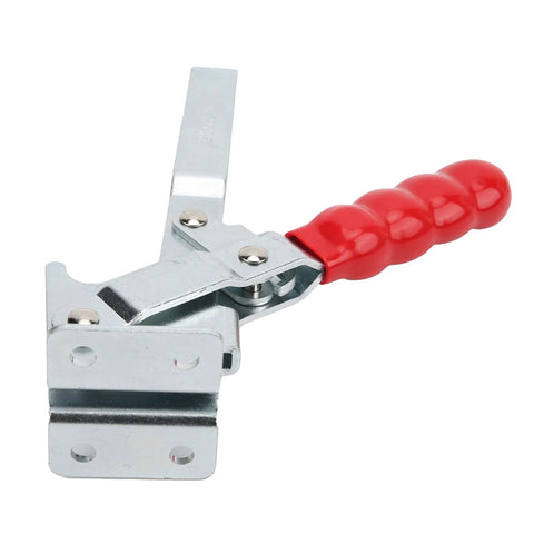 Heavy Duty Welding Toggle Clamp For Woodworking Jigs And Fixtures With Quick Release, red handle, high strength metal build