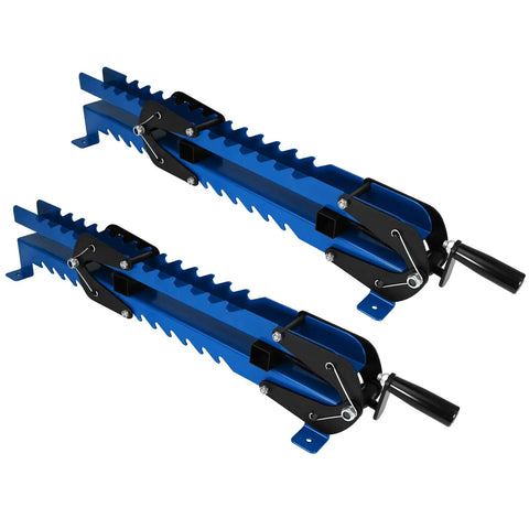 Two Pack 19 Inch Panel Clamps For Woodworking Adjustable From 2 To 17 Inch Wide Panels And 1 To 3 And A Half Inch Thick Boards, blue steel