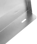 Close-up of heavy duty stainless steel EV charger rain cover, showing durable metal structure for outdoor charging protection.