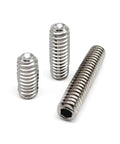 10 Pack UNC 1/4-20 Set Screws, 304 Stainless Steel Black Oxide Hex Socket Cup Point Grub Bolts, Coarse Thread