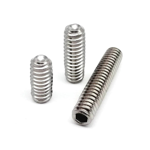 10 Pack UNC 1/4-20 Set Screws, 304 Stainless Steel Black Oxide Hex Socket Cup Point Grub Bolts, Coarse Thread