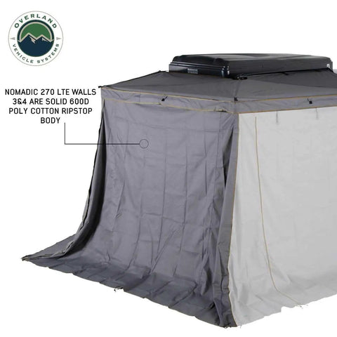 Hella Rugged Partner Side Awning Wall To Keep Your Trail Campout Rig Shade Covered Features Rapid Velcro Clips on gray awning