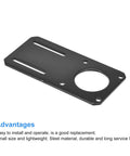 Heavy Duty Nema 23 Stepper Motor Mount Bracket 132x65mm Holder For NEMA 23 Motors 3mm Steel Plate With Welded Side Bars Easy Install Rock Solid Mounting For Precision CNC And 3D Printer Drives, black steel bracket