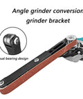 Angle grinder conversion grinder bracket with dual bearing design for upgrade any angle grinder to a belt sander instantly.