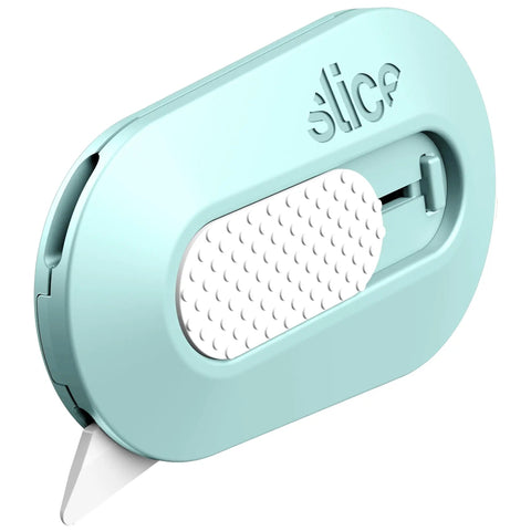 Mint color Mini Box Cutter With Ceramic Blade Manual Retracting Safe Edge Opens Boxes Fast With No Finger Cuts