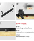 Installation steps for 2 Pack Ultra Smooth Soft Close Barn Door Hardware Kit With Spring Buffer Damper Hole Free Track System