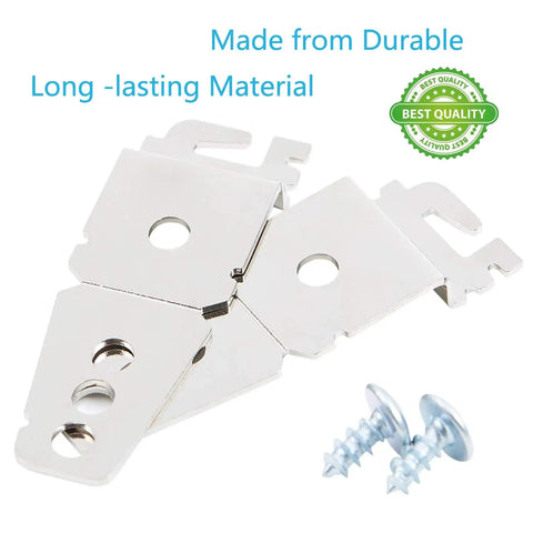 Two Pack Dishwasher Upper Mounting Brackets With Screws Replacement 8269145 WP8269145 AP3039168 PS393134, two brackets and screws