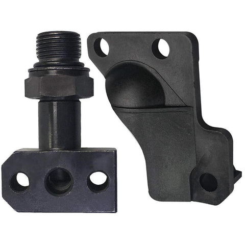 STC Fitting Upgrade Kit For 6.0L Power Stroke Diesel HPOP High Pressure Oil Pump Replacement Plug And Play Fits OE 4C3Z9B246F And 9B246 6.0 PSD For Ford E Series And Super Duty Trucks, black metal components, side view