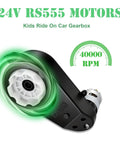24V Ride On Toy Wheel Motor Upgrade Gearbox Kit For RS555 40000RPM High Speed Drive Engine Replacement Parts