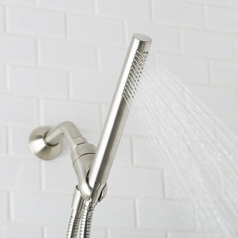 Neo Handheld Shower Wand With Detachable Hose 48 Spray Jets 1.75 GPM Brushed Nickel Finish Sleek Minimalist Design Easy Detach For Rinsing Powerful Water Flow Modern Bathroom Upgrade