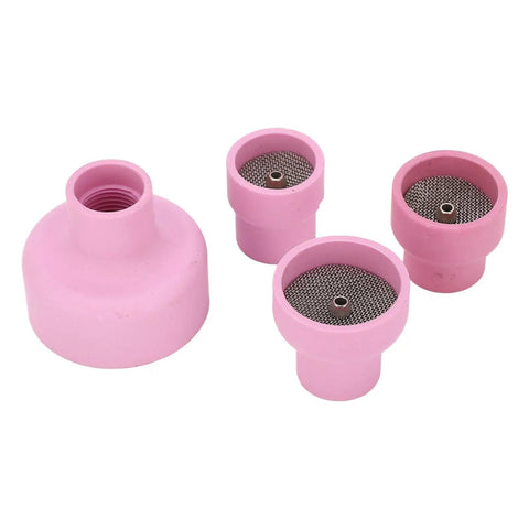 Pro Grade Ceramic Welding Cup Kit 12 14 16 24 Sizes With 2.4mm Center Hole Inner Dia For WP9 Welding Equipment 20 25 17 18 26 Pink