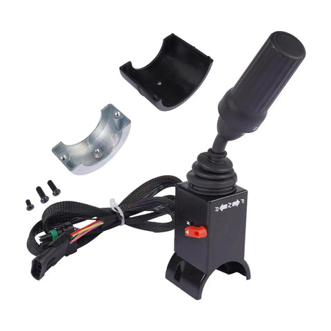 Transmission Shifter Assembly OEM Replacement 238270A1 For Case And New Holland Wheel Loaders DW2 DW3, black lever and wiring