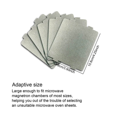 Microwave Wave Guide Mica Sheet Set For Oven Insulation And Heat Shield Heavy Duty Pro Grade High Temperature Resistant 2 Piece Pack