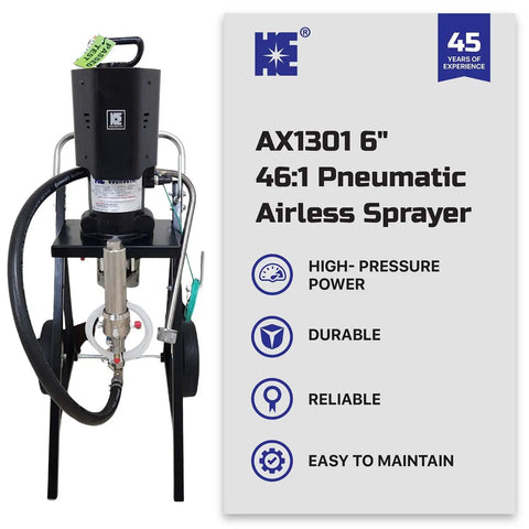 Straight Up Heavy Duty Pneumatic Airless Sprayer With 4600 Psi Max Pressure Delivering Badass Performance For Paint Projects Protective Coatings Waterproof Sealing Rust Prevention Plus Complete Gun Tip Hose Bundle On Rollin Cart