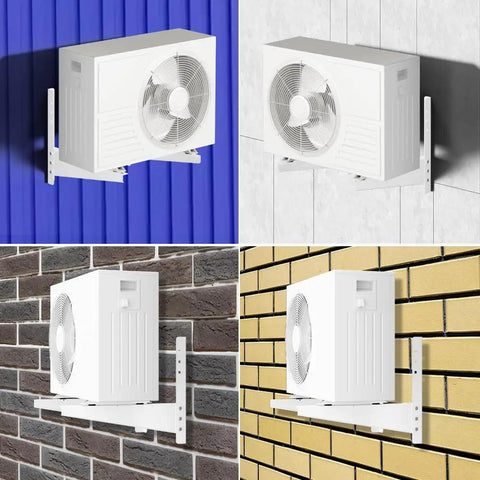 Heavy Duty Mini Split Wall Bracket Built Like A Tank For Nine Thousand To Eighteen Btu Ductless Ac Units Rock Solid No Sweat Mount Up To Three Hundred Thirty Pounds Powder Coated Steel Outdoor Platform
