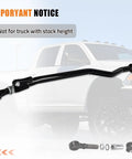 Dodge Ram Adjustable Front Track Bar for 2003-2013 0-3 Inch Lift 2WD 4WD Heavy Duty Panhard Bar Suspension Upgrade Restores Front Axle Alignment and Fixes Death Wobble, black steel track bar for lifted Ram trucks