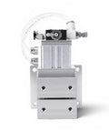 Aluminum Alloy Pneumatic Vise With No Sweat Air Powered Clamping Grip and Quick Connect Setup for CNC projects, showing air valve and mount.