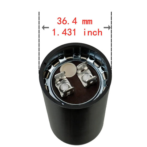 161-193uF MFD 125VAC 50 60Hz CD60 Round Starting Capacitor For Air Conditioners Condensing Units Direct Cooled Or Heat Pump Motor Starting Beefed Up Replacement Part For Condensing Units And HVAC Systems, black, 36.4 mm