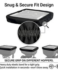 Rugged Heavy Duty Outdoor Fertilizer Spreader Cover With Clear Viewing Window Waterproof 420D Polyester All Weather Hopper Shield with snug fit design